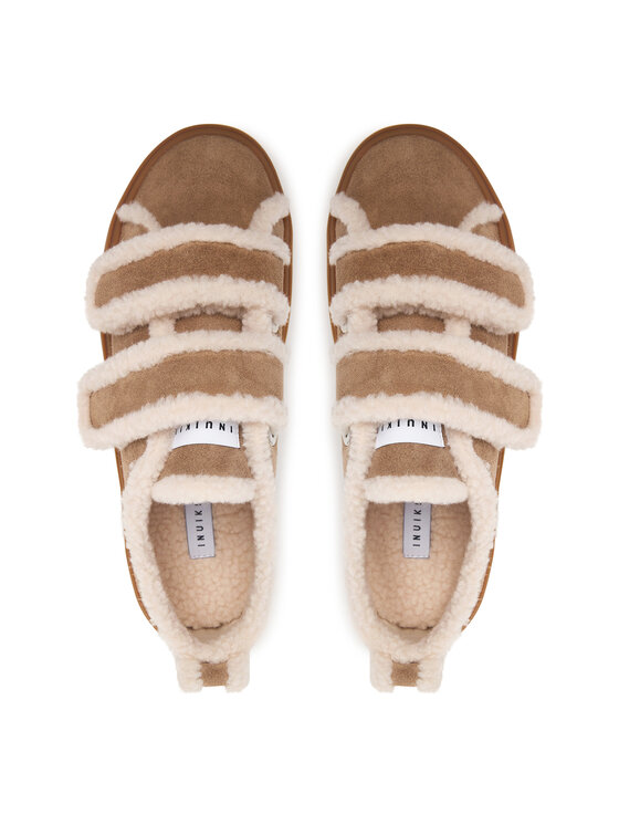 Inuikii Inuikii Tossud Shearling Low Velcro 1001.001.0231 Beež