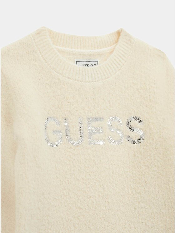 Guess Kids Guess Kids Sweter 179226 Biały Classic Fit