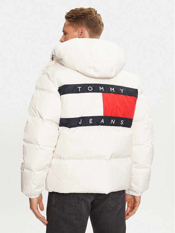 Tommy Jeans Tommy Jeans Vatovaná bunda Alaska DM0DM20479 Bílá Regular Fit