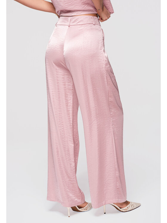 Ombre Ombre Spodnie materiałowe OW-PA-E0002 Różowy Relaxed Fit