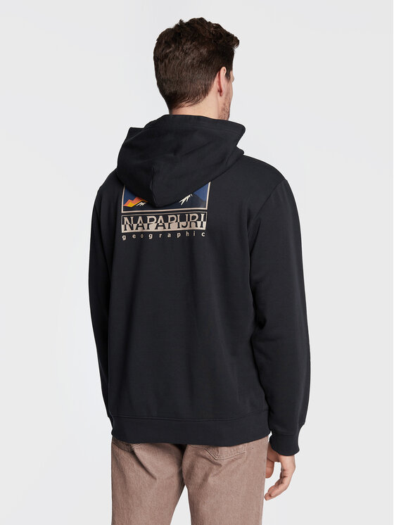 Napapijri Napapijri Džemperis ar kapuci B-Freestyle NP0A4GLX Melns Regular Fit