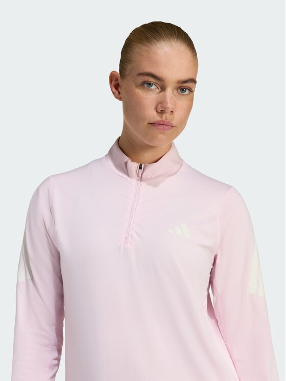 adidas adidas Bluza adi365 Iconic Running 1/2 Zip Różowy Regular Fit