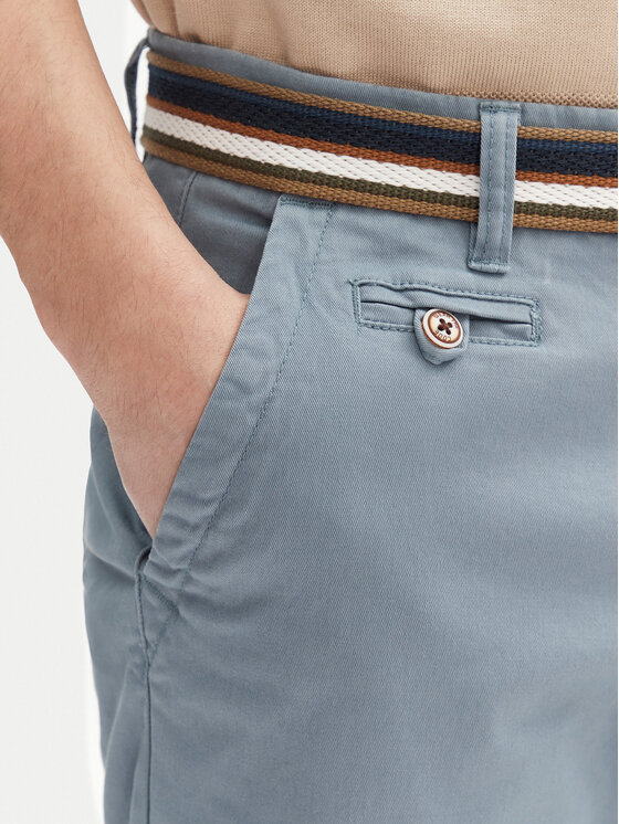 INDICODE INDICODE Pantaloncini di tessuto Royce 70-039 Blu Slim Fit