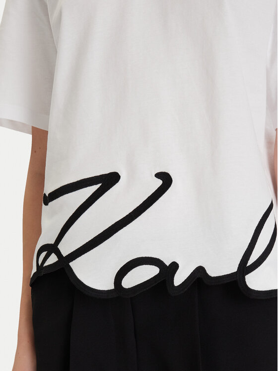 KARL LAGERFELD KARL LAGERFELD T-Shirt A1W17013 Biały Regular Fit