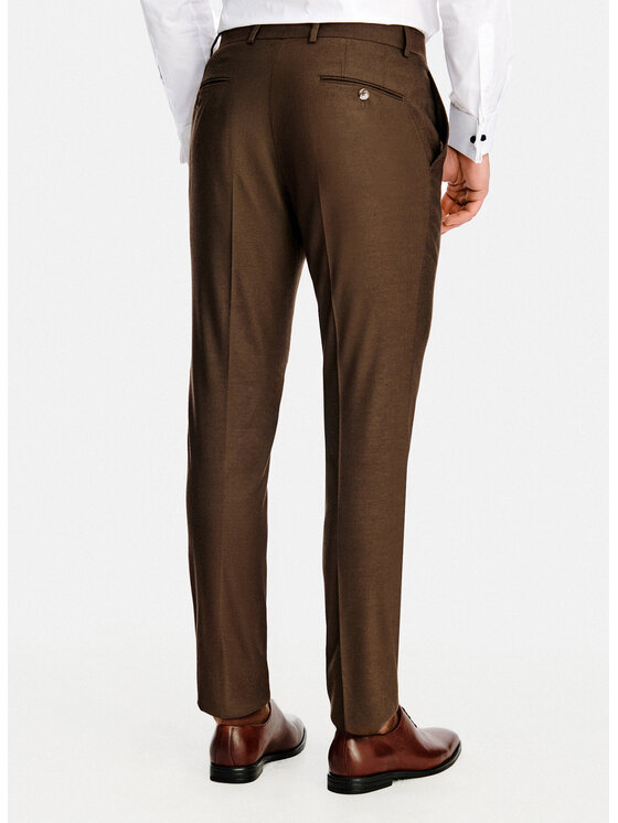 Pako Lorente Pako Lorente Spodnie garniturowe P26SF-6G-033 Brązowy Slim Fit