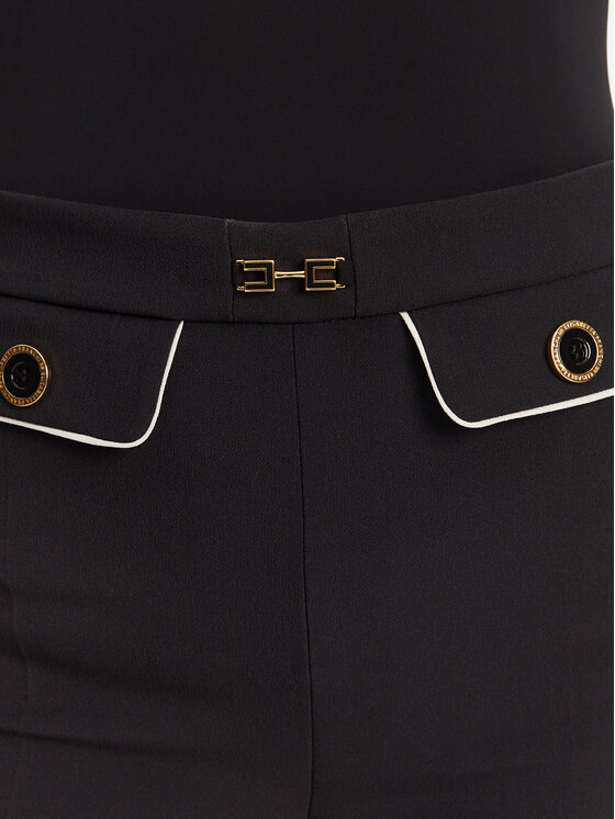 Elisabetta Franchi Elisabetta Franchi Szövet nadrág PA-T71-51E2 Fekete Regular Fit