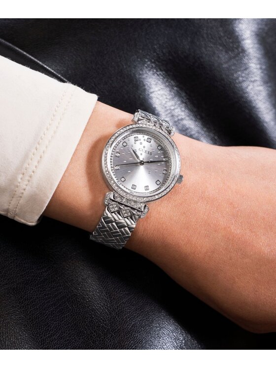 Guess Guess Hodinky GW0763L1 Strieborná