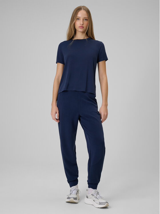 4F 4F T-Shirt SPORTS CLUB Granatowy Regular Fit