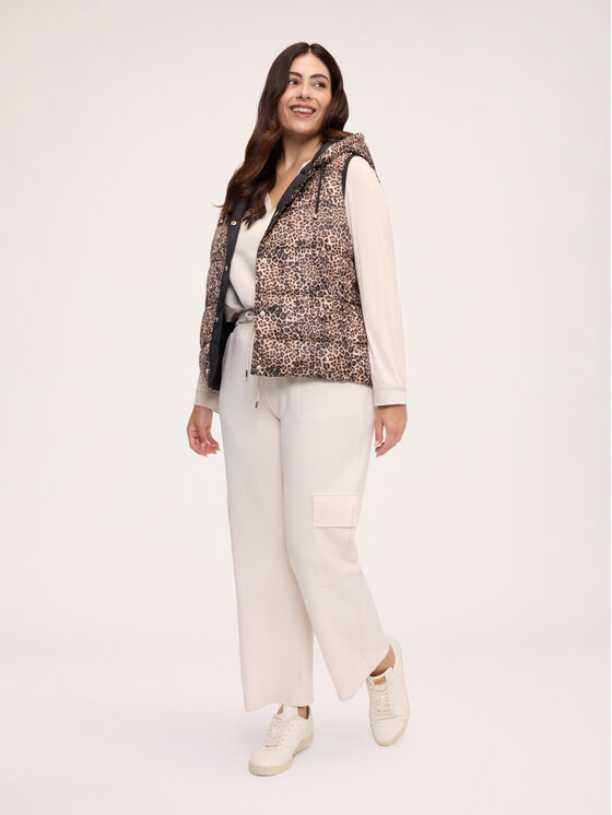 Fiorella Rubino Fiorella Rubino Kurtka puchowa F007L000070N0S8 Kremowy Boxy Fit