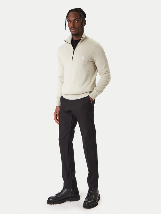 BOSS BOSS Sweter Kanobix 50527585 Beżowy Regular Fit