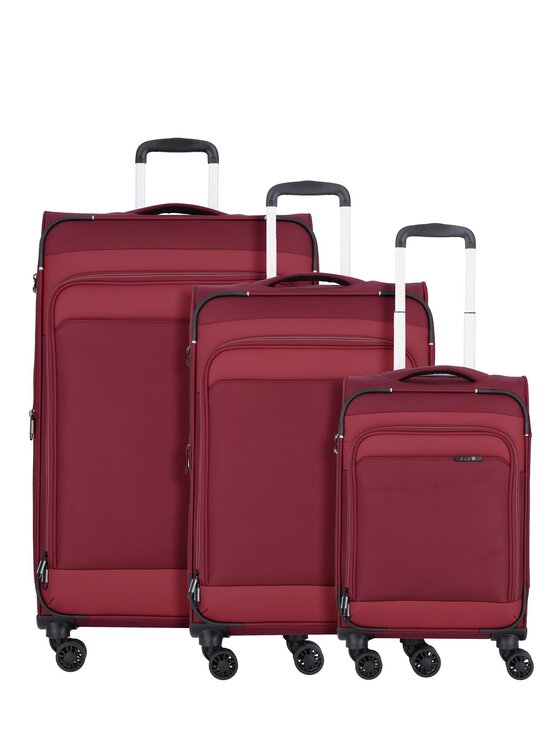 D&N D&N Komplet walizek 310172 Bordowy