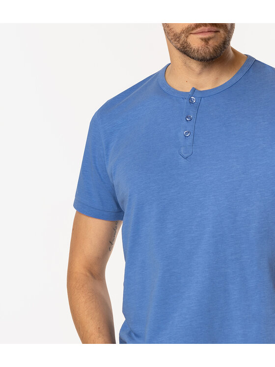 Lee Cooper Lee Cooper T-Shirt HENLEY2 1160 Niebieski Regular Fit