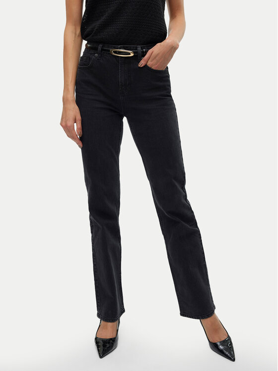 Vero Moda Vero Moda Jeansy Tessa 10315432 Černá Straight Fit