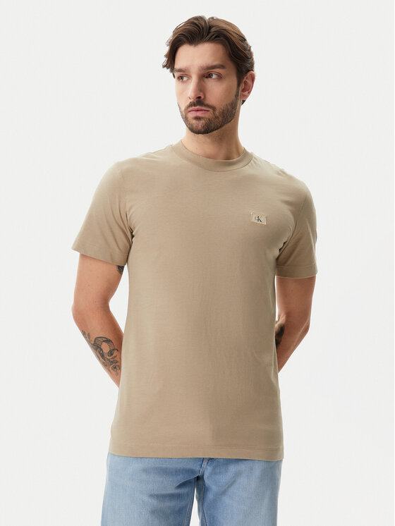 Calvin Klein Jeans Calvin Klein Jeans Marškinėliai J30J327100 Smėlio Regular Fit