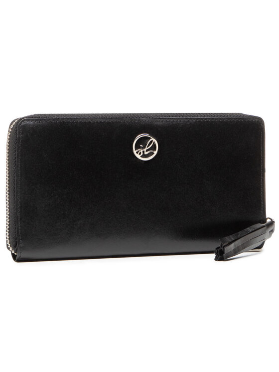 Portafoglio grande da donna P8224-0 Nero