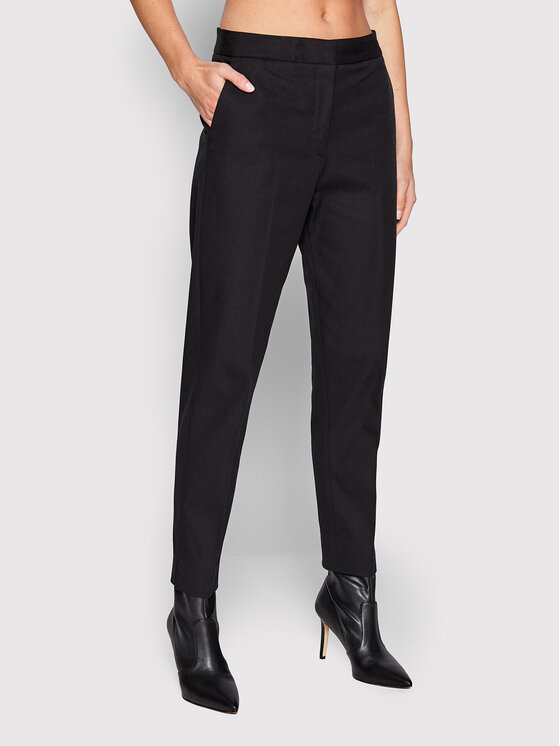 Calvin Klein Pantaloni din material Gabardine K20K203774 Negru Regular Fit