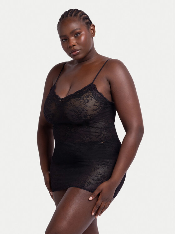 Dorina Nočná košeľa FXDS0010LA176 Čierna Regular Fit