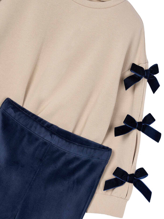 Mayoral Mayoral Set majica dugih rukava i leggins 4725 Bež Regular Fit