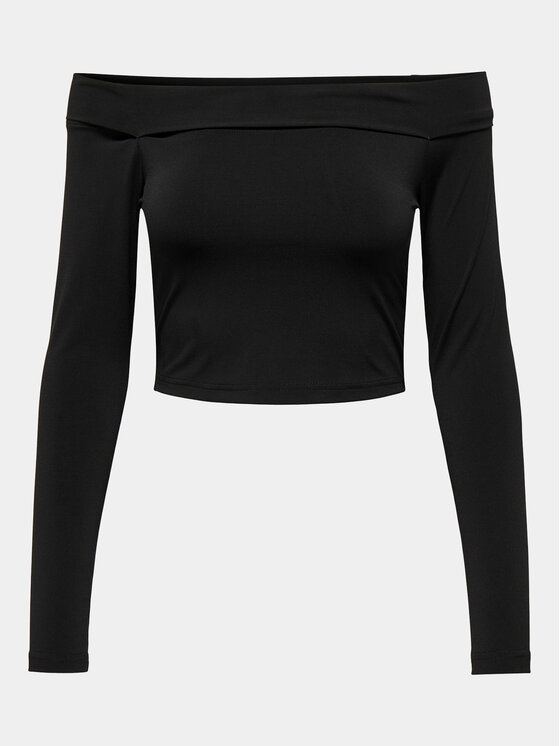 ONLY ONLY Bluzka 15302593 Czarny Slim Fit