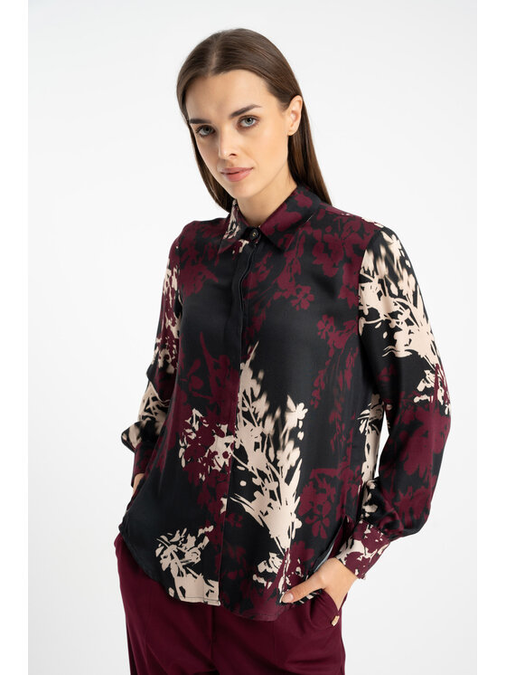CLICK CLICK Košeľa 10-6930 Bordová Regular Fit
