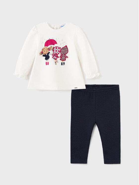 Completo maglietta e leggings 2713 Bianco Regular