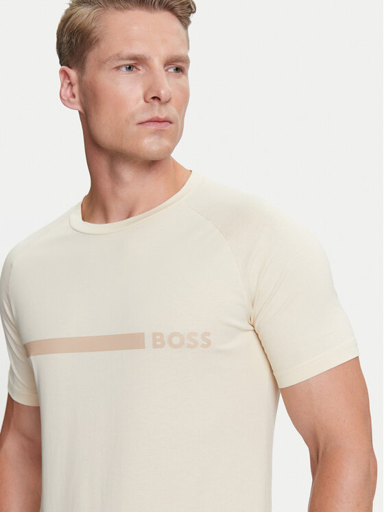 BOSS BOSS Tričko 50517970 Béžová Slim Fit