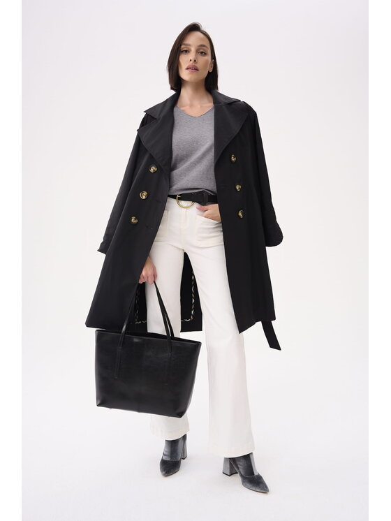 blue shadow blue shadow Trencz Erin BS Czarny Standard Fit