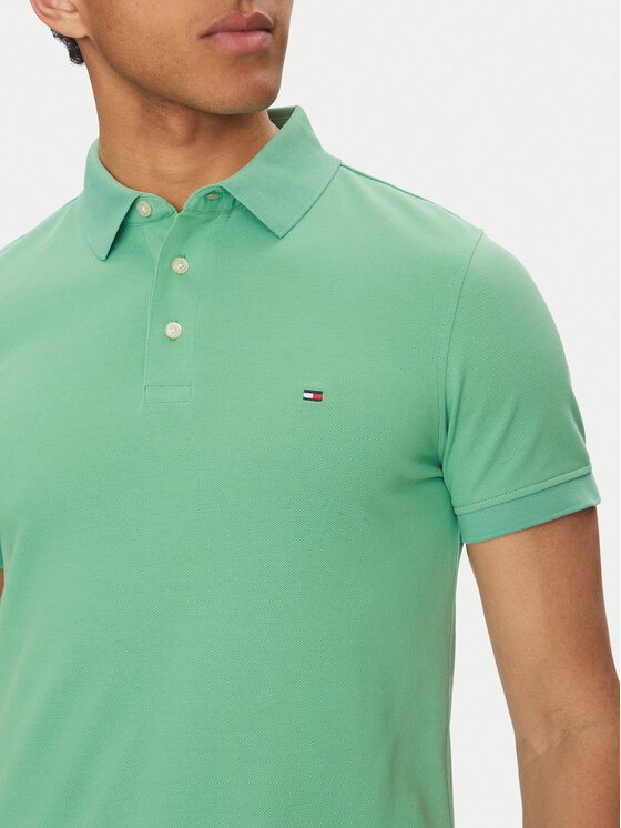 Tommy Hilfiger Tommy Hilfiger Polo 1985 MW0MW17771 Zielony Slim Fit