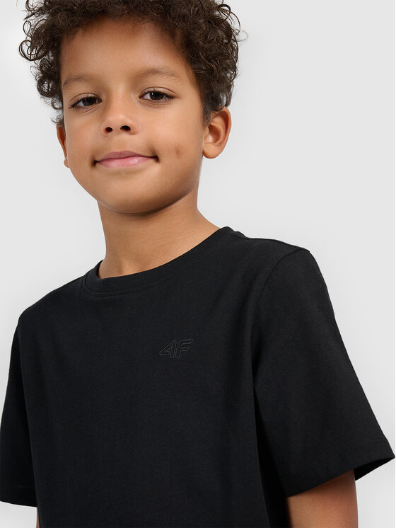 4F 4F T-Shirt BASIC+ Czarny Oversize