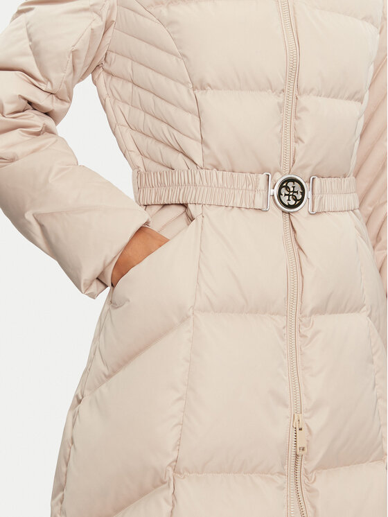 Guess Guess Vatovaná bunda New Olga W4BL41 WEX52 Béžová Regular Fit