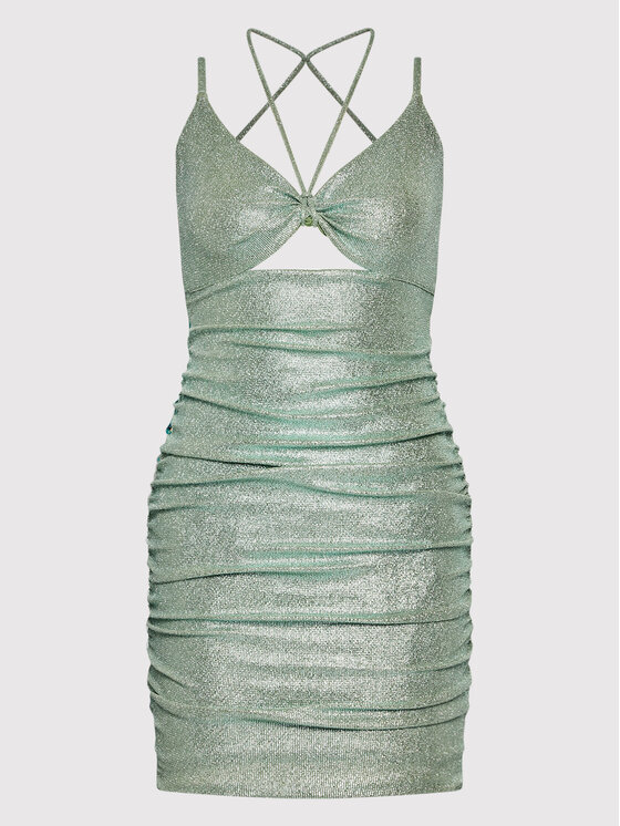 Guess Guess Kokteilinė suknelė W2YK44 KB840 Žalia Slim Fit