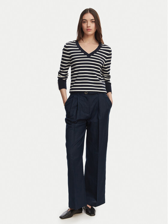 Tommy Hilfiger Tommy Hilfiger Sweter WW0WW40098 Granatowy Regular Fit