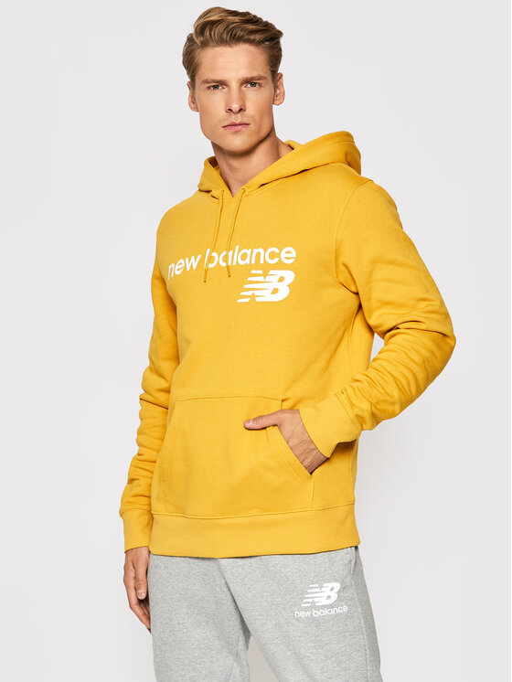 New Balance Felpa C C F Hoodie MT03910 Giallo Relaxed Fit Modivo