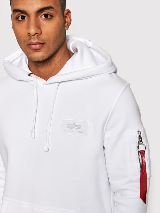 Alpha Industries Alpha Industries Mikina Back Print Como Print 178318CP Bílá Regular Fit