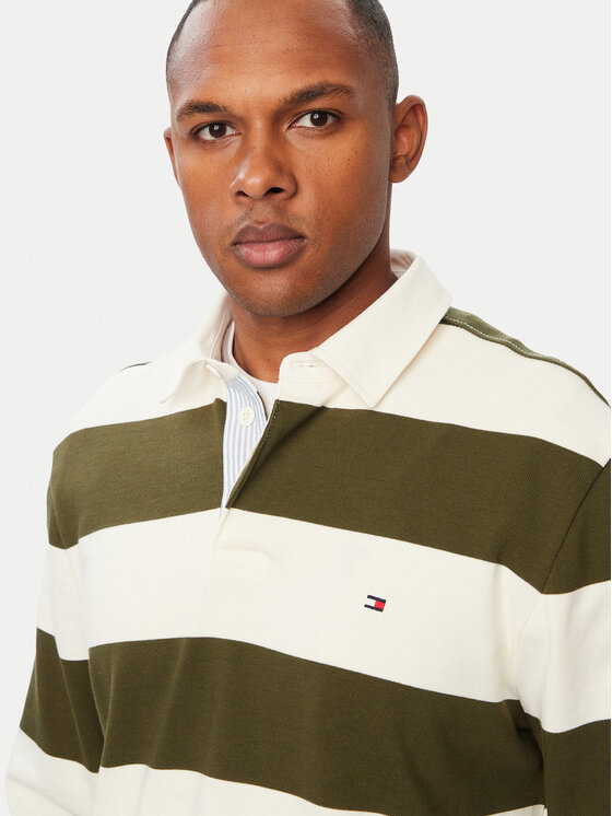 Tommy Hilfiger Tommy Hilfiger Тениска с яка и копчета Essential MW0MW45692 Тъмнозелен Regular Fit