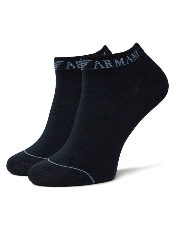 Emporio Armani Emporio Armani Set 3 parov moških nizkih nogavic EM000550 AF12276 MB154 Mornarsko modra