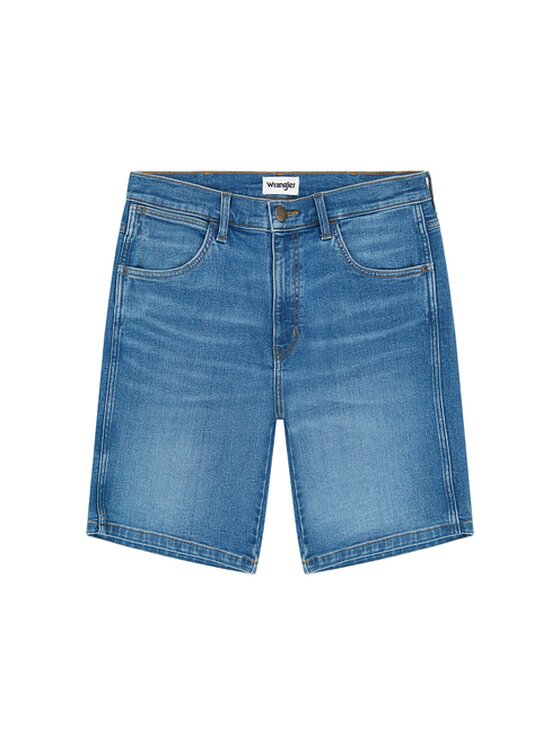 Wrangler Wrangler Szorty jeansowe FRONTIER SHORT Niebieski Regular Fit