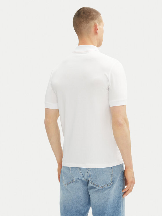KARL LAGERFELD KARL LAGERFELD Тениска с яка и копчета 745400 552235 Бял Slim Fit