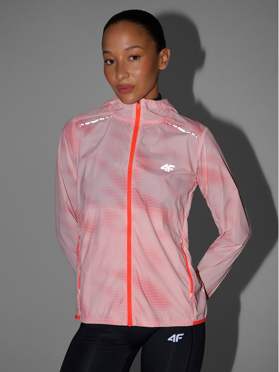 4F 4F Kurtka do biegania JOY MOTION Koralowy Regular Fit