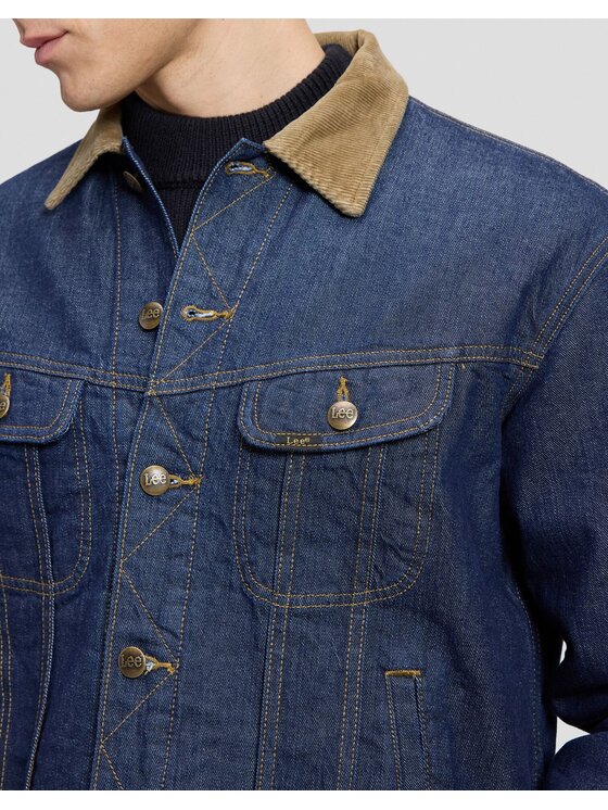 Lee Lee Kurtka jeansowa STORM RIDER JACKET Niebieski Regular Fit