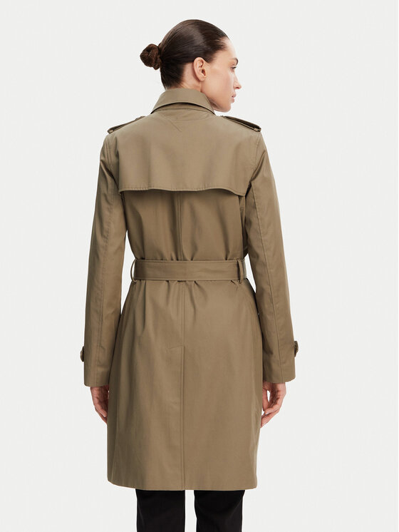 Tommy Hilfiger Tommy Hilfiger Trench WW0WW42133 Kaki Slim Fit