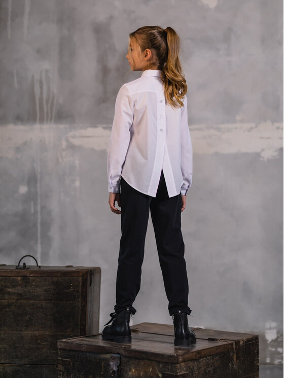 SLY SLY Bluzka 3S-117 Biały Comfortable Fit