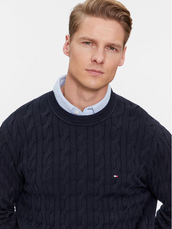 Tommy Hilfiger Tommy Hilfiger Sveter MW0MW33132 Tmavomodrá Relaxed Fit