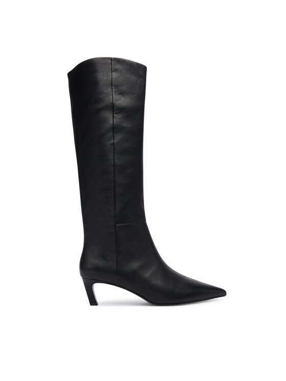 Calvin Klein Calvin Klein Cizme Ess Kitten Heel Long Boots HW0HW02690 Negru