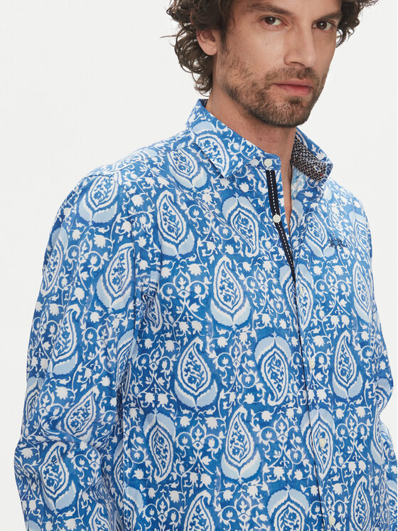 La Martina La Martina Srajca Aspen MAC003 PP719 Modra Regular Fit