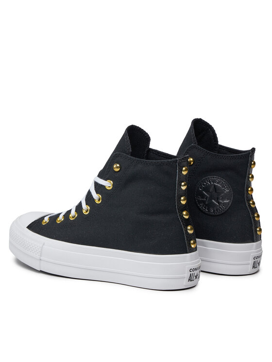 Converse Converse Tenisice Chuck Taylor All Star Lift Platform Star Studded A05453C Crna