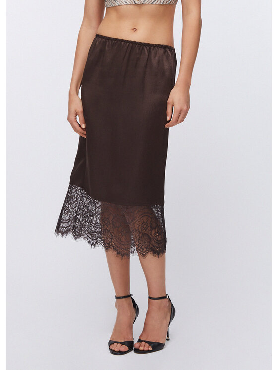 Liu Jo Liu Jo Spódnica midi CA6121T450AP9576 Brązowy Regular Fit