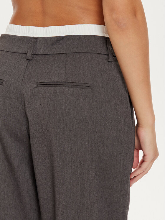Noisy May Noisy May Текстилни панталони Dawn 27031464 Сив Loose Fit