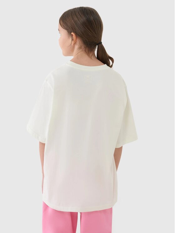 4F 4F T-Shirt 4FJASAW24TTSHF2592-11S Biały Oversize