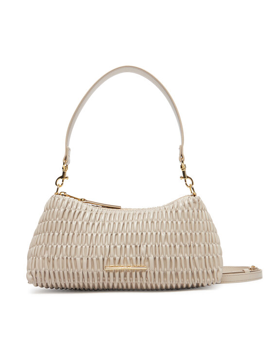 Geantă Calvin Klein Ruched Drop Shoulder Bag LV04K3088G Bej